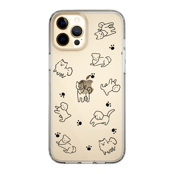 Slim Protection Case［ Original - CASEPLAY Dog All-over Pattern - black ］