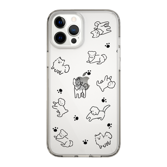 Slim Protection Case［ Original - CASEPLAY Dog All-over Pattern - black ］