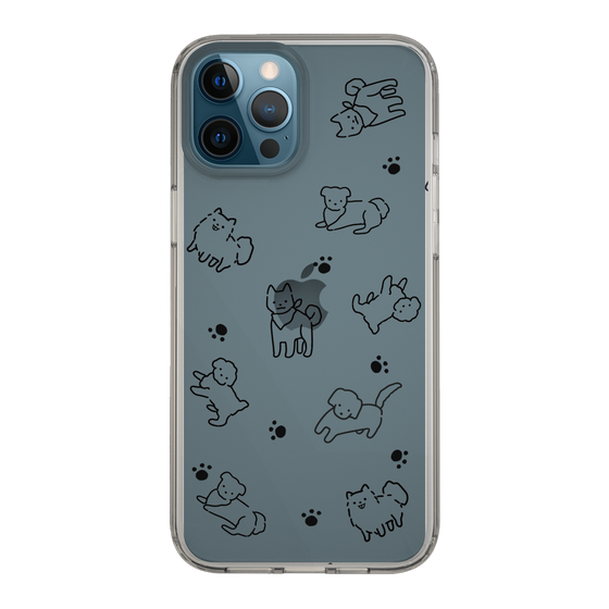 Slim Protection Case［ Original - CASEPLAY Dog All-over Pattern - black ］
