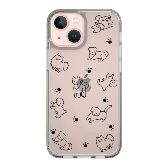 Slim Protection Case［ Original - CASEPLAY Dog All-over Pattern - black ］