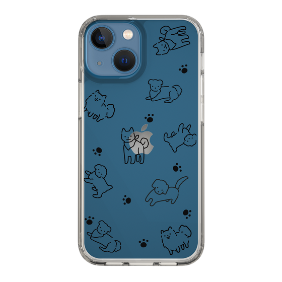 Slim Protection Case［ Original - CASEPLAY Dog All-over Pattern - black ］