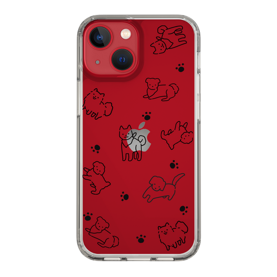 Slim Protection Case［ Original - CASEPLAY Dog All-over Pattern - black ］