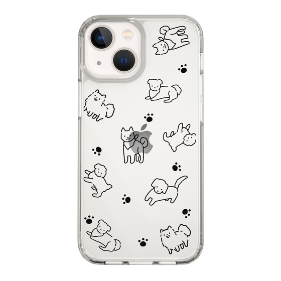 Slim Protection Case［ Original - CASEPLAY Dog All-over Pattern - black ］