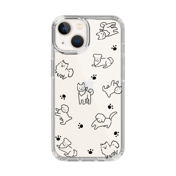 Slim Protection Case［ Original - CASEPLAY Dog All-over Pattern - black ］