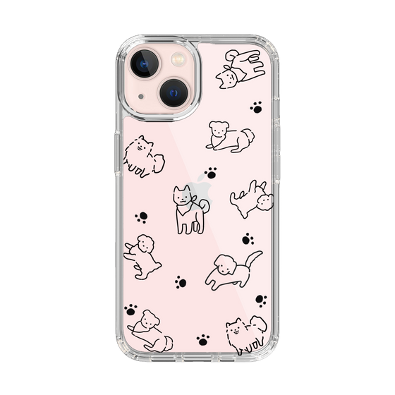 Slim Protection Case［ Original - CASEPLAY Dog All-over Pattern - black ］