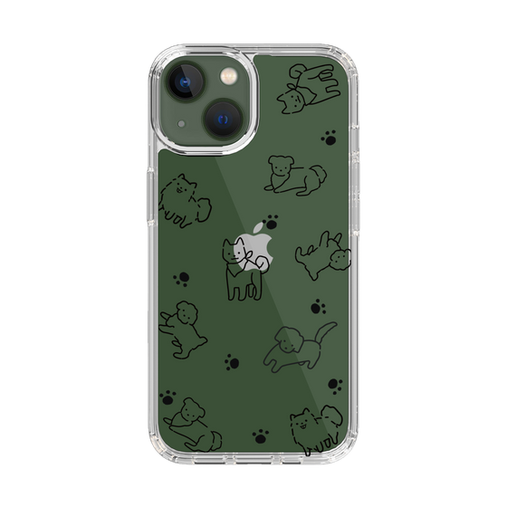 Slim Protection Case［ Original - CASEPLAY Dog All-over Pattern - black ］