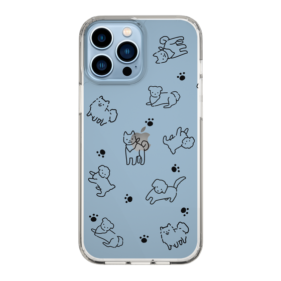 Slim Protection Case［ Original - CASEPLAY Dog All-over Pattern - black ］