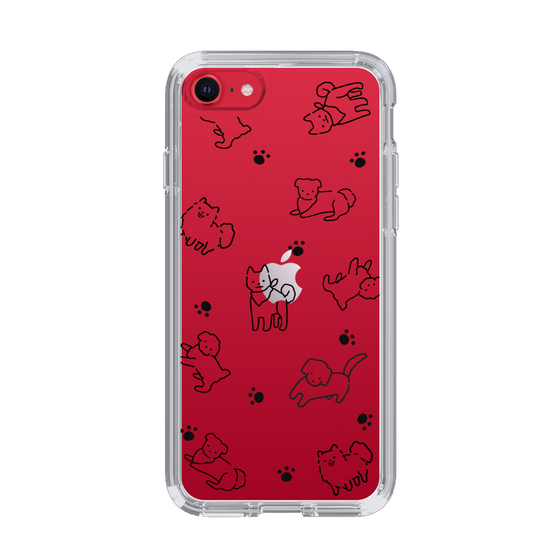 Slim Protection Case［ Original - CASEPLAY Dog All-over Pattern - black ］