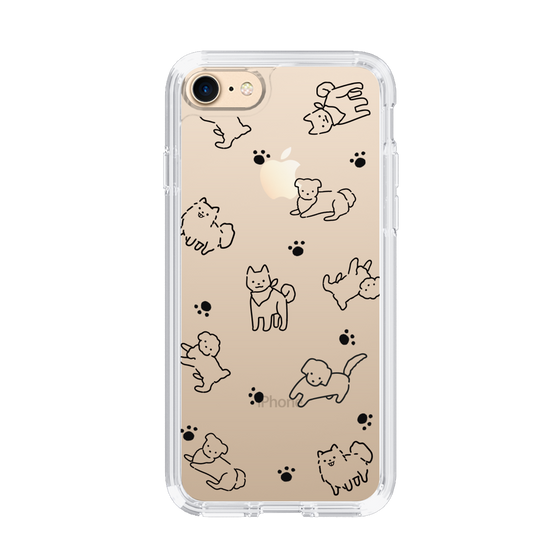 Slim Protection Case［ Original - CASEPLAY Dog All-over Pattern - black ］
