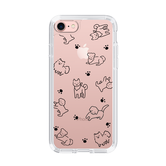 Slim Protection Case［ Original - CASEPLAY Dog All-over Pattern - black ］