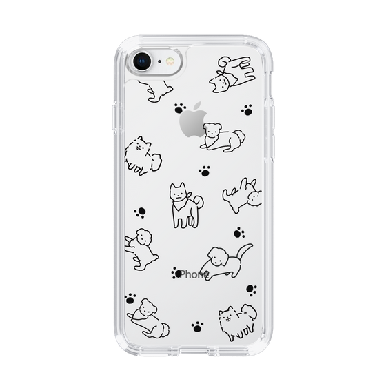 Slim Protection Case［ Original - CASEPLAY Dog All-over Pattern - black ］