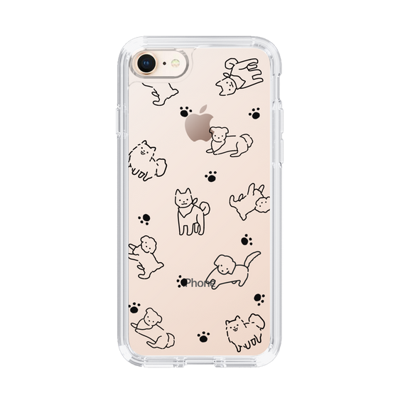 Slim Protection Case［ Original - CASEPLAY Dog All-over Pattern - black ］
