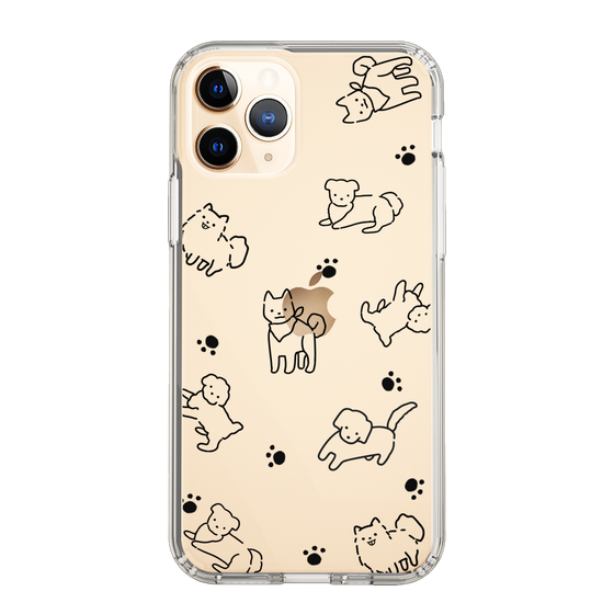 Slim Protection Case［ Original - CASEPLAY Dog All-over Pattern - black ］