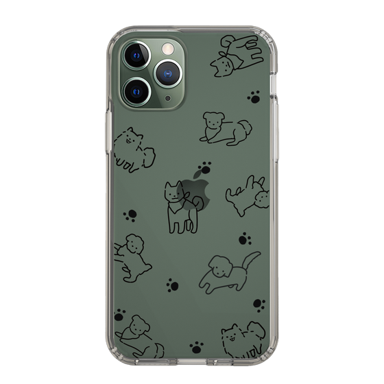 Slim Protection Case［ Original - CASEPLAY Dog All-over Pattern - black ］