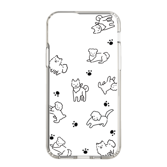 Slim Protection Case［ Original - CASEPLAY Dog All-over Pattern - black ］