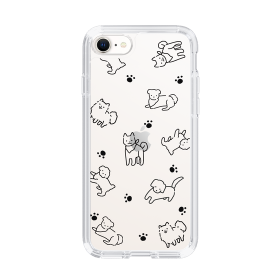 Slim Protection Case［ Original - CASEPLAY Dog All-over Pattern - black ］