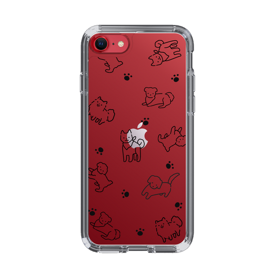 Slim Protection Case［ Original - CASEPLAY Dog All-over Pattern - black ］