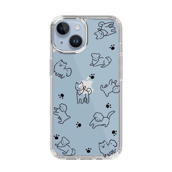 Slim Protection Case［ Original - CASEPLAY Dog All-over Pattern - black ］