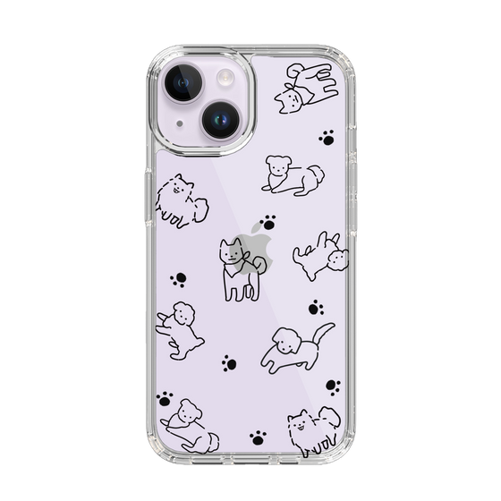 Slim Protection Case［ Original - CASEPLAY Dog All-over Pattern - black ］
