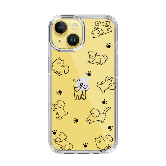 Slim Protection Case［ Original - CASEPLAY Dog All-over Pattern - black ］