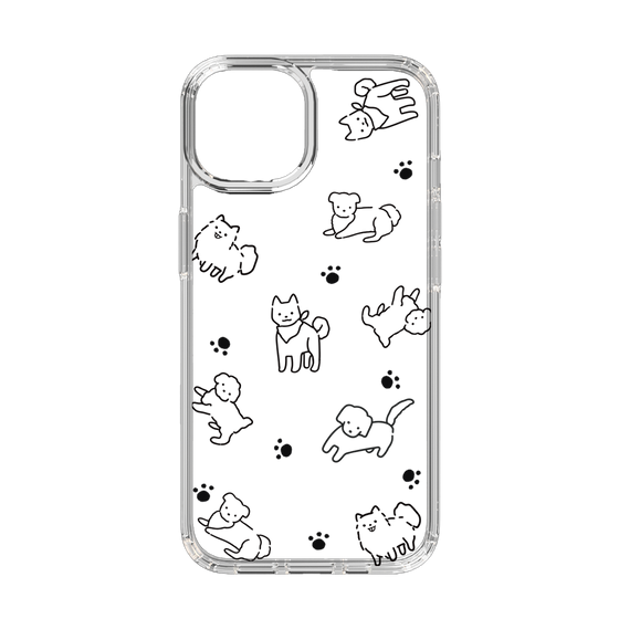 Slim Protection Case［ Original - CASEPLAY Dog All-over Pattern - black ］