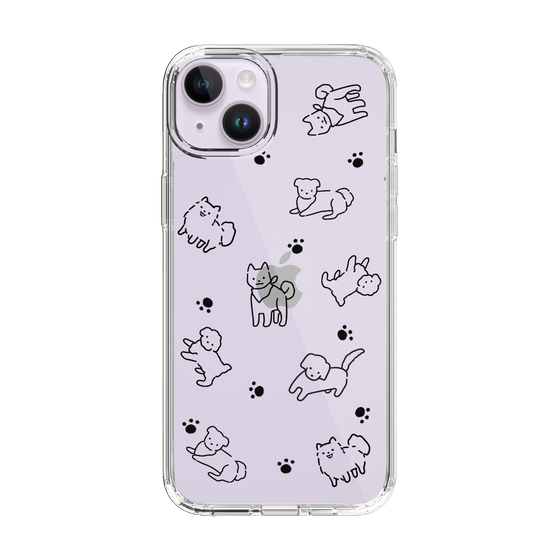 Slim Protection Case［ Original - CASEPLAY Dog All-over Pattern - black ］