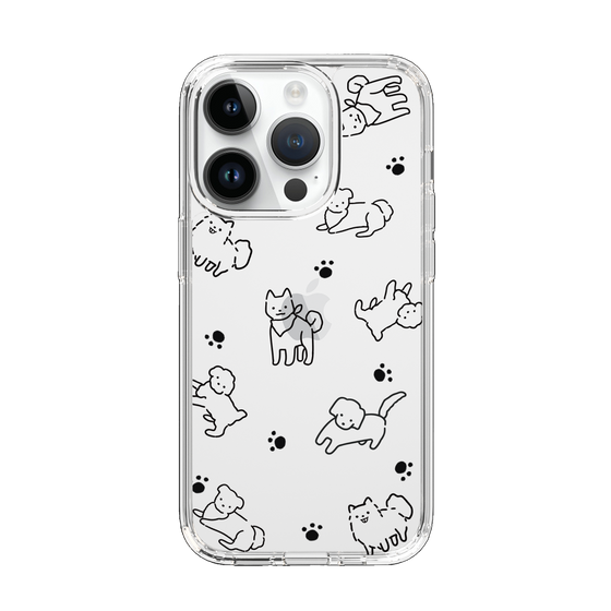 Slim Protection Case［ Original - CASEPLAY Dog All-over Pattern - black ］
