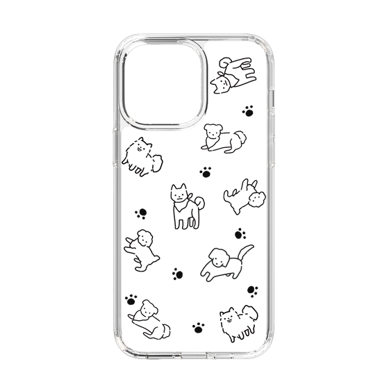 Slim Protection Case［ Original - CASEPLAY Dog All-over Pattern - black ］