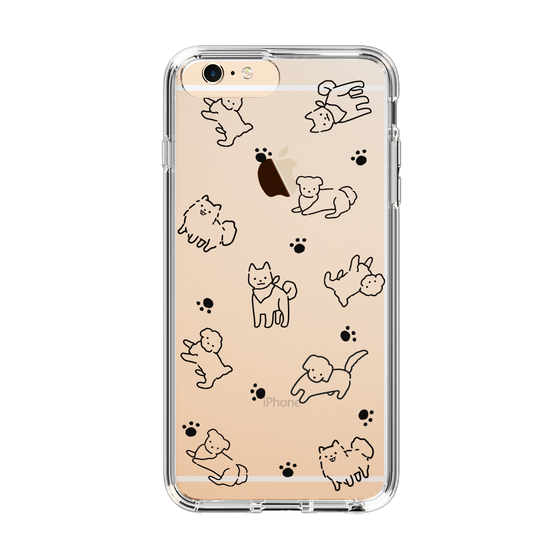 Slim Protection Case［ Original - CASEPLAY Dog All-over Pattern - black ］