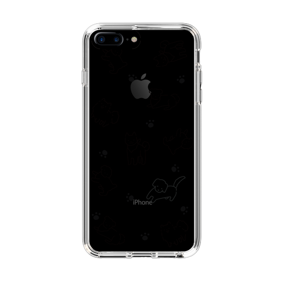 Slim Protection Case［ Original - CASEPLAY Dog All-over Pattern - black ］