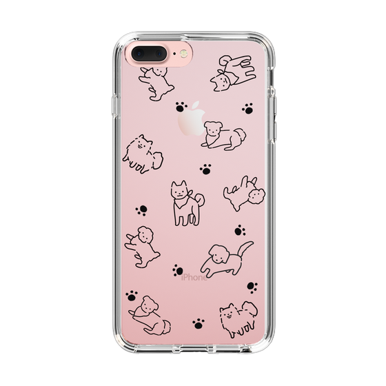Slim Protection Case［ Original - CASEPLAY Dog All-over Pattern - black ］