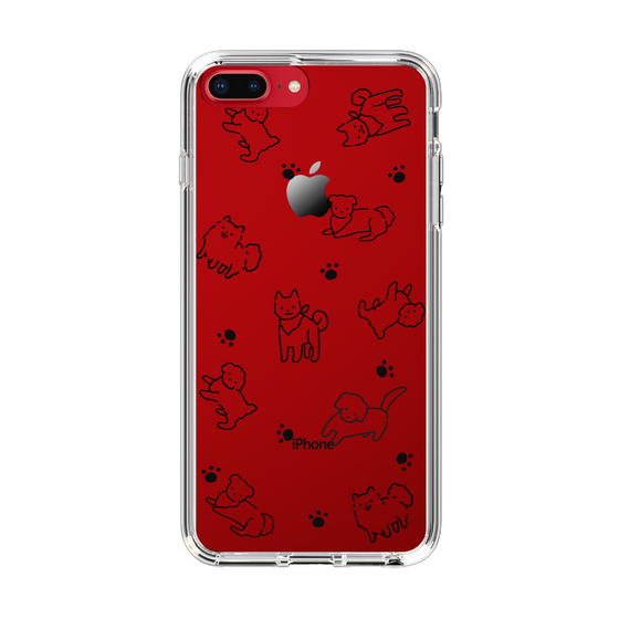 Slim Protection Case［ Original - CASEPLAY Dog All-over Pattern - black ］