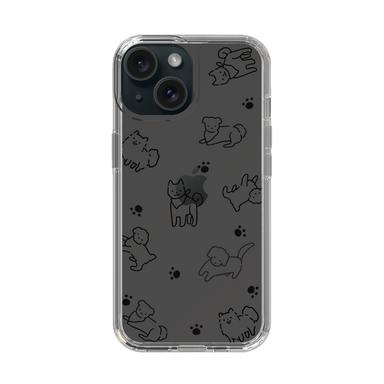 Slim Protection Case［ Original - CASEPLAY Dog All-over Pattern - black ］