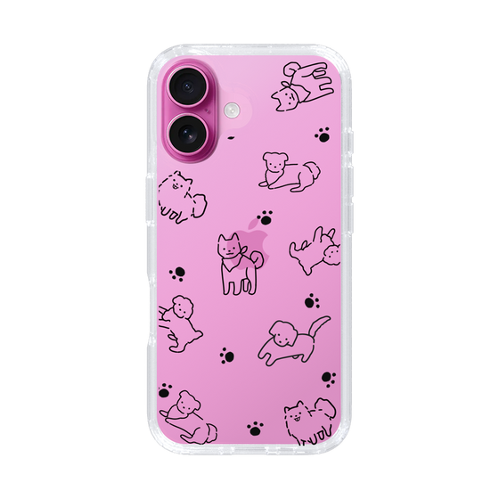 Slim Protection Case［ Original - CASEPLAY Dog All-over Pattern - black ］