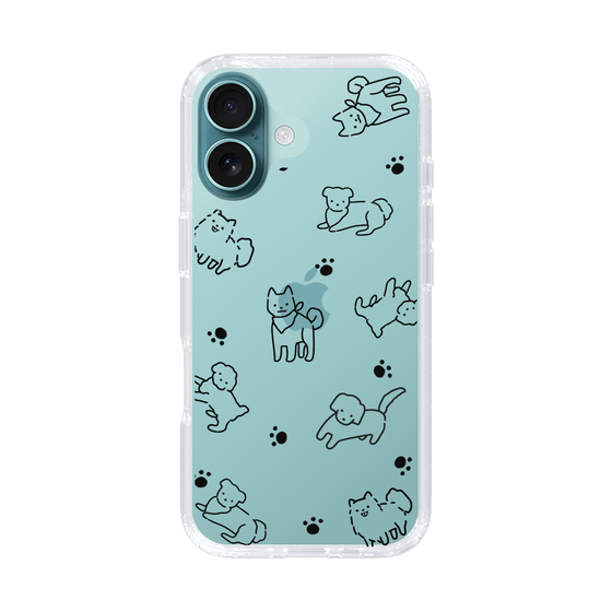 Slim Protection Case［ Original - CASEPLAY Dog All-over Pattern - black ］