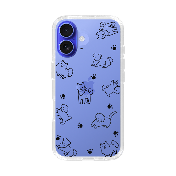 Slim Protection Case［ Original - CASEPLAY Dog All-over Pattern - black ］