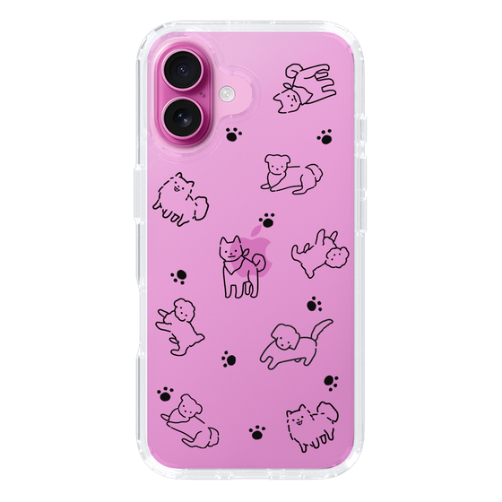 Slim Protection Case［ Original - CASEPLAY Dog All-over Pattern - black ］