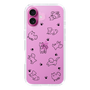 Slim Protection Case［ Original - CASEPLAY Dog All-over Pattern - black ］