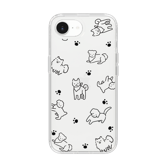 Slim Protection Case［ Original - CASEPLAY Dog All-over Pattern - black ］