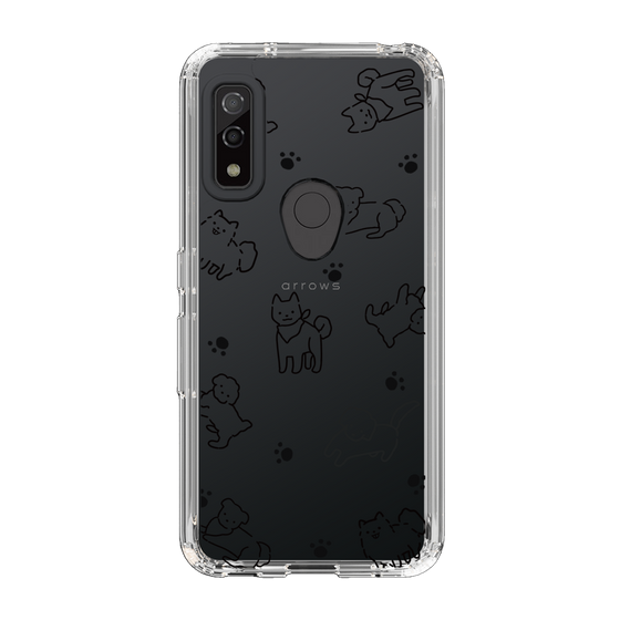 Slim Protection Case［ Original - CASEPLAY Dog All-over Pattern - black ］