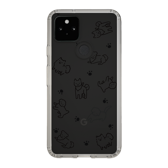 Slim Protection Case［ Original - CASEPLAY Dog All-over Pattern - black ］