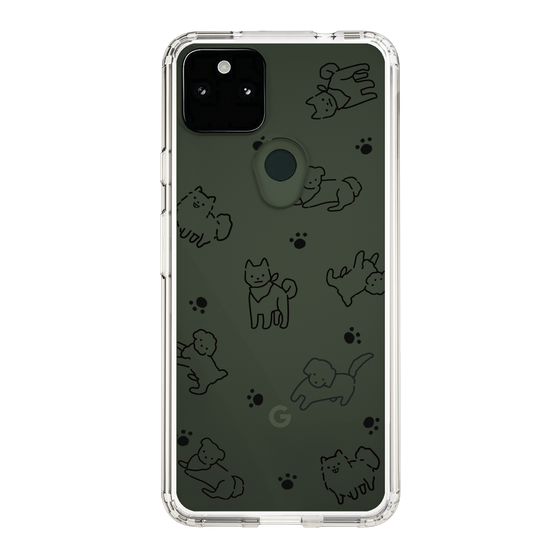 Slim Protection Case［ Original - CASEPLAY Dog All-over Pattern - black ］