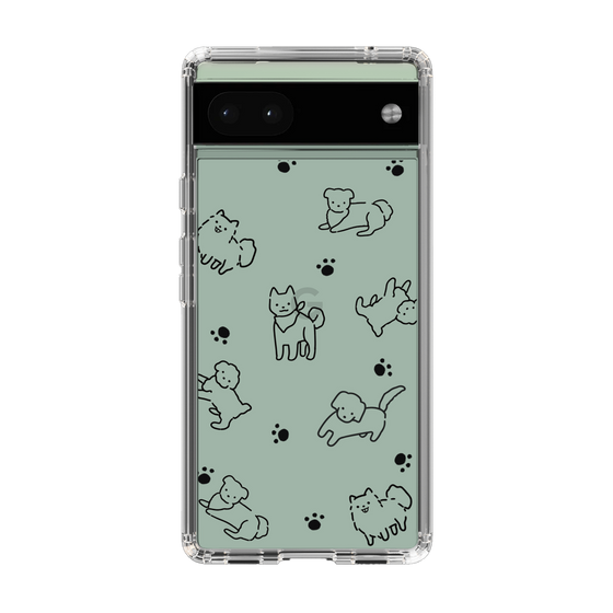 Slim Protection Case［ Original - CASEPLAY Dog All-over Pattern - black ］
