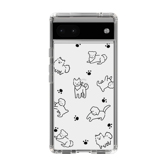 Slim Protection Case［ Original - CASEPLAY Dog All-over Pattern - black ］