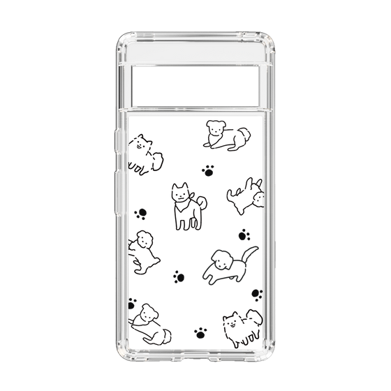 Slim Protection Case［ Original - CASEPLAY Dog All-over Pattern - black ］