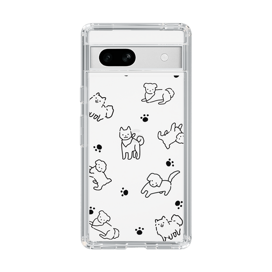 Slim Protection Case［ Original - CASEPLAY Dog All-over Pattern - black ］