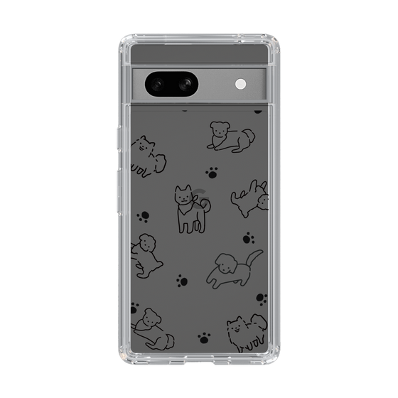 Slim Protection Case［ Original - CASEPLAY Dog All-over Pattern - black ］