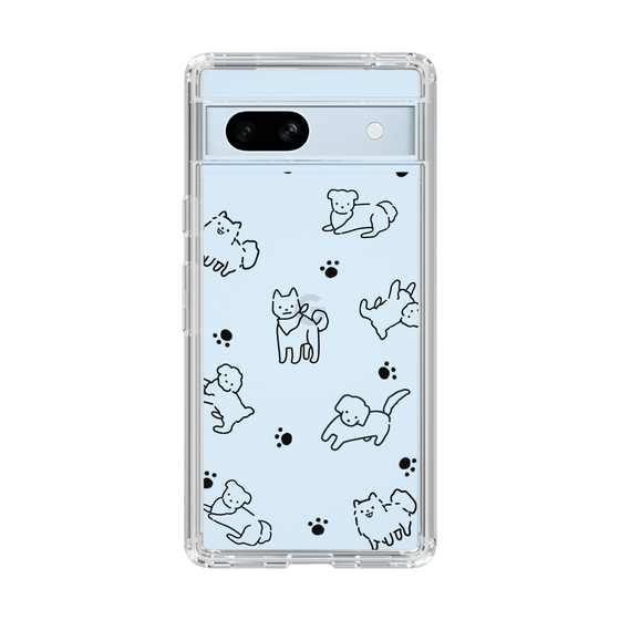 Slim Protection Case［ Original - CASEPLAY Dog All-over Pattern - black ］