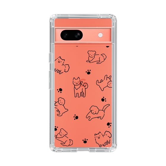 Slim Protection Case［ Original - CASEPLAY Dog All-over Pattern - black ］