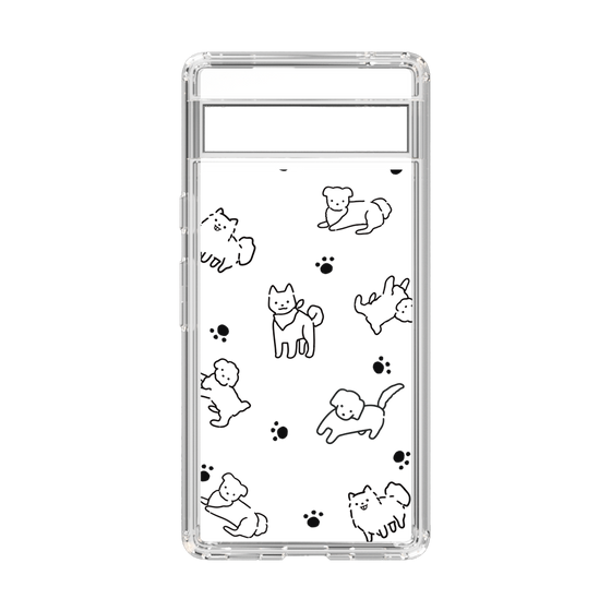Slim Protection Case［ Original - CASEPLAY Dog All-over Pattern - black ］